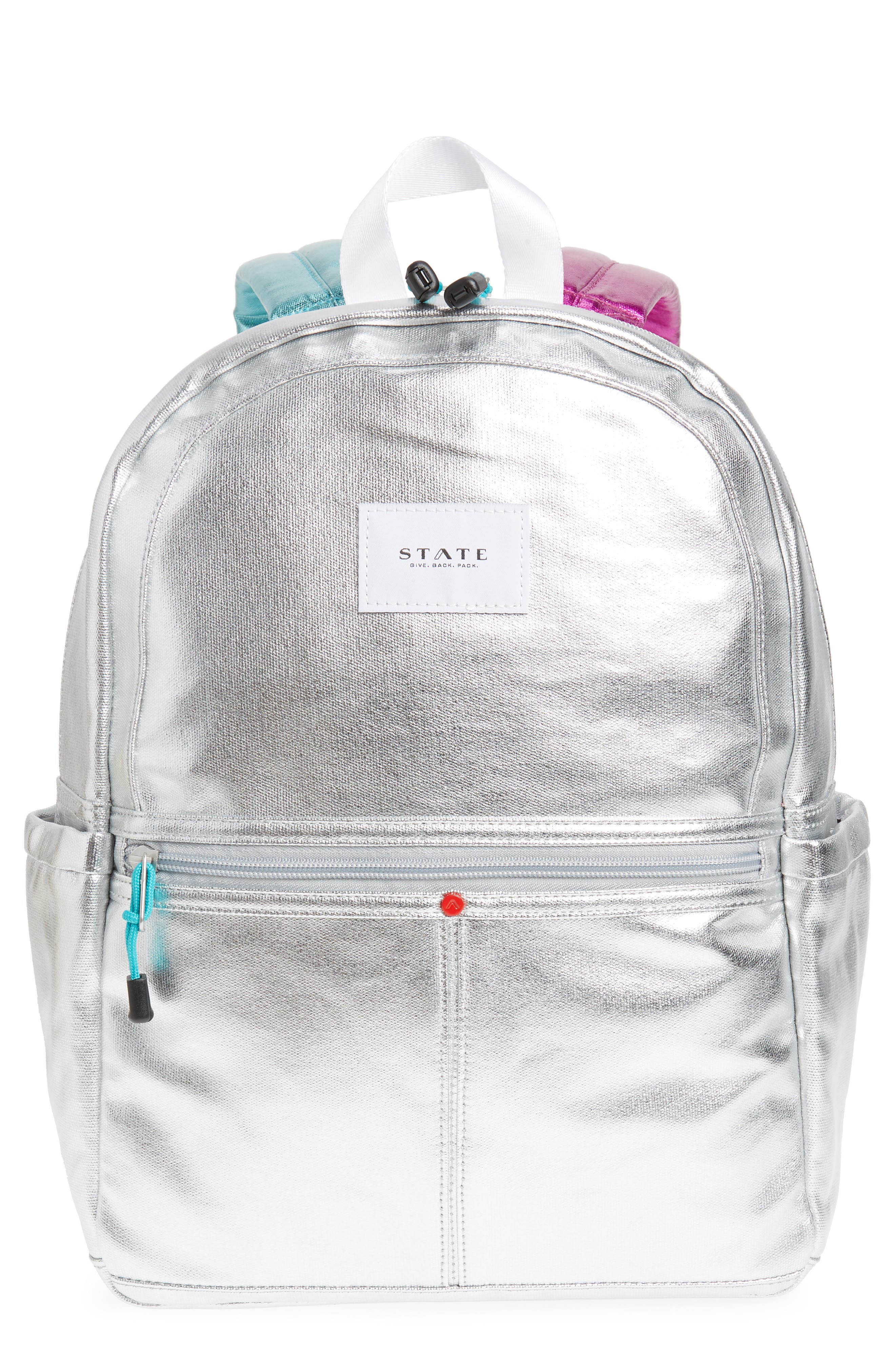 metallic bookbag