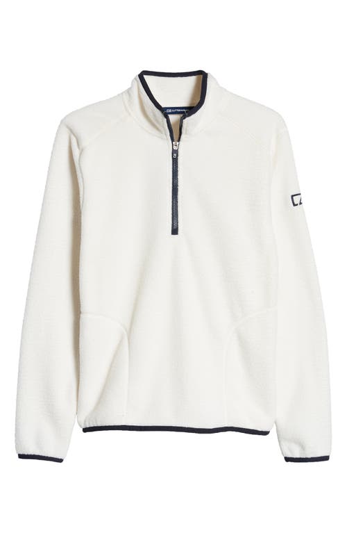 Cutter & Buck Fleece Jacket In Shell/navy Blue