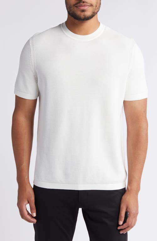 Shop Theory Damos Solid Cotton T-shirt In Ivory