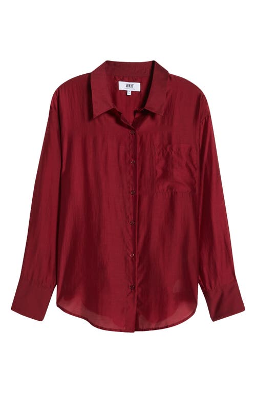 Shop Wayf X Chérie Madeleine Reverie Organza Shirt In Bordeaux