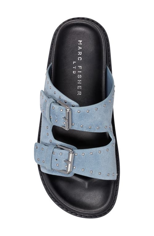 Shop Marc Fisher Ltd Agusta Slide Sandal In Medium Blue