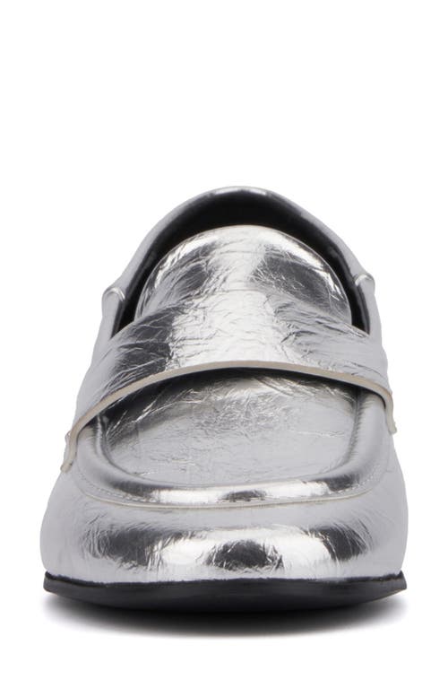 Torgeis Carleigh Moc Toe Loafer In Silver