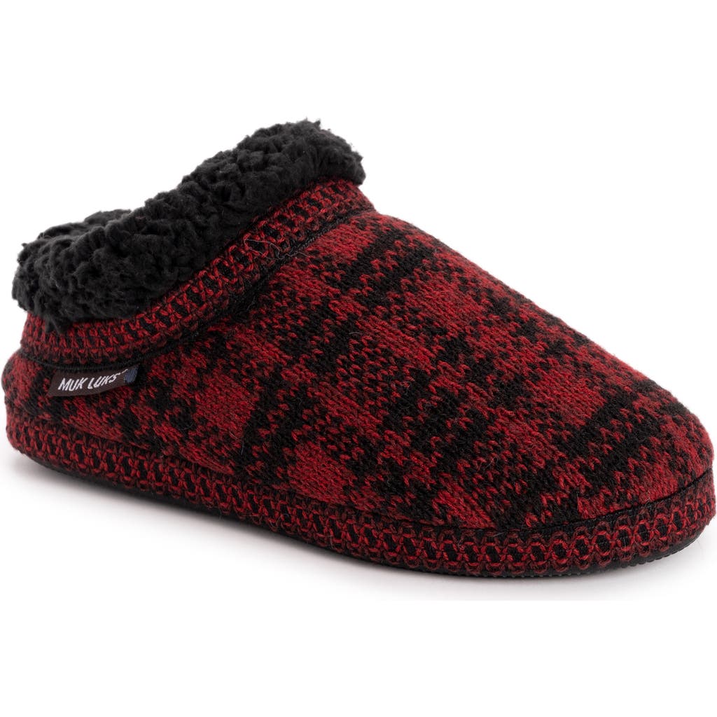 Muk Luks Colette Faux Shearling Slipper In Red