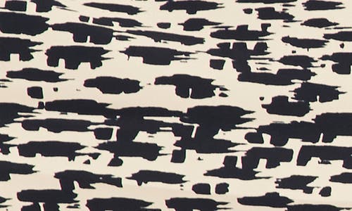 Vince Camuto Abstract Print Flat Front Wide Leg Pants In Classic Navy