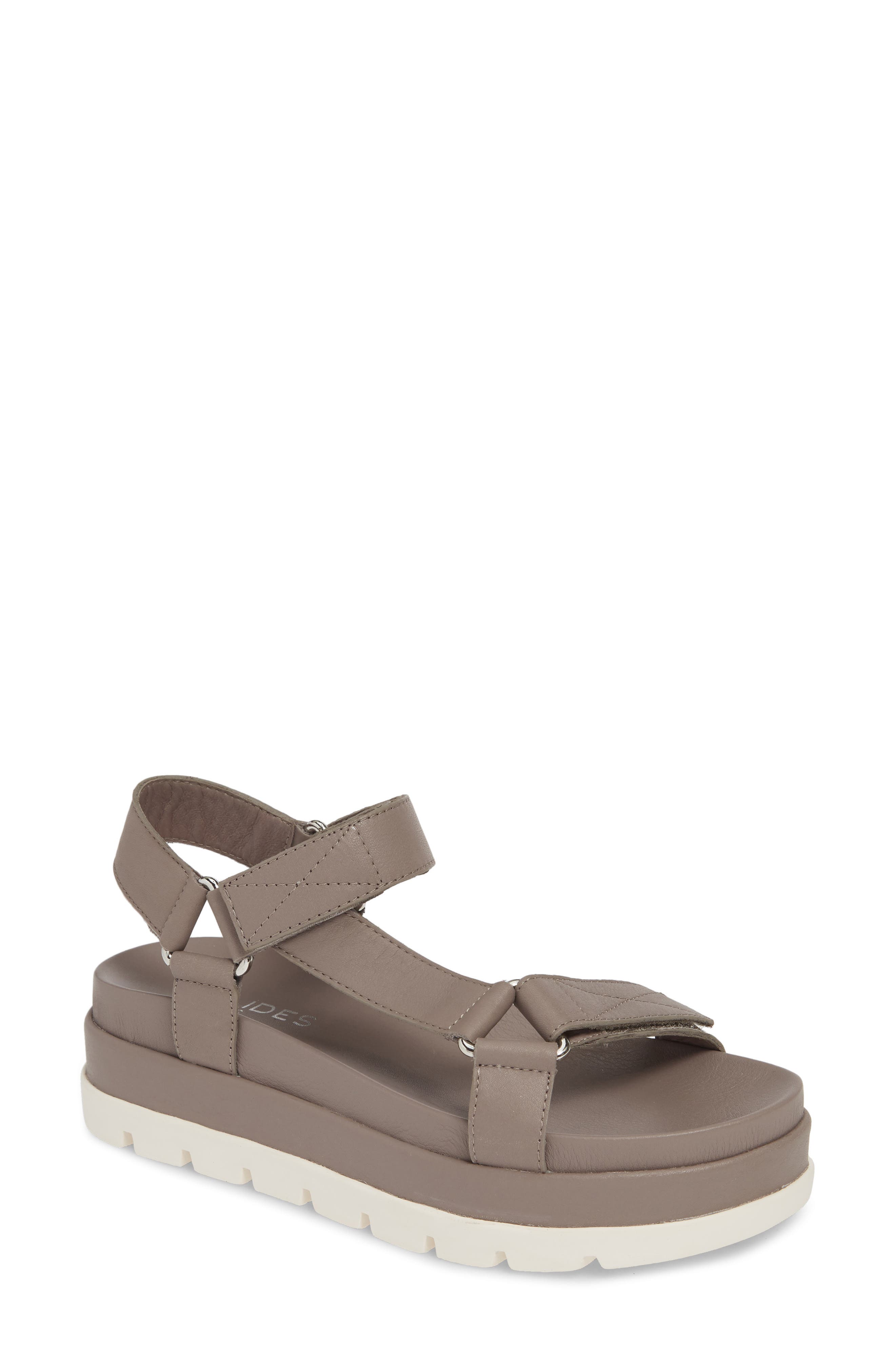 Jslides Blakley Platform Sandal- Grey