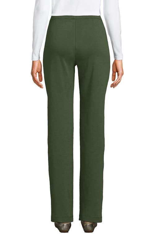 Shop Lands' End Sport Knit High Rise Pants In Estate Green