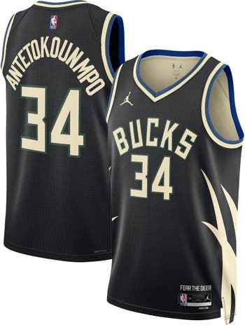 Unisex Milwaukee Bucks Giannis Antetokounmpo Jordan Brand Black Swingman  Jersey - Statement Edition