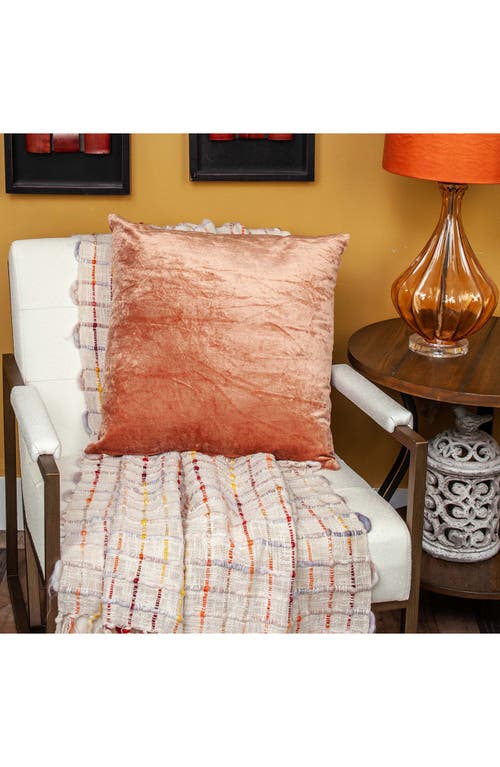 Parkland Collection Sunstone Solid Throw Pillow In Orange