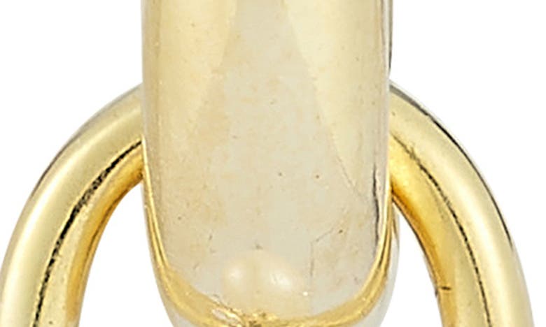 Sphera Milano 14k Gold Plated Sterling Silver 7–7.5mm Cultured Pearl Drop Huggie Hoop Earrings In Gold