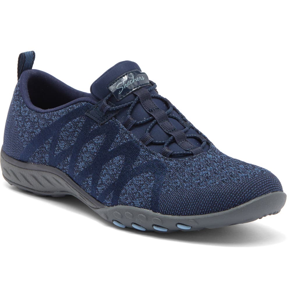 Skechers Breathe Easy Roll With Me Sneaker In Navy