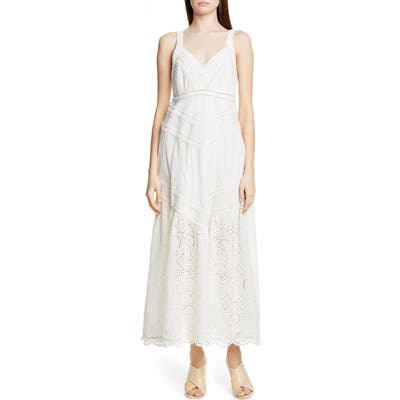 Sea Agatha Eyelet Hem Dress, White