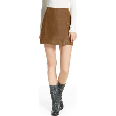 Free People Faux Leather Miniskirt