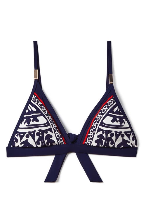 Shop Reiss Mia Triangle Bikini Top In Navy/red