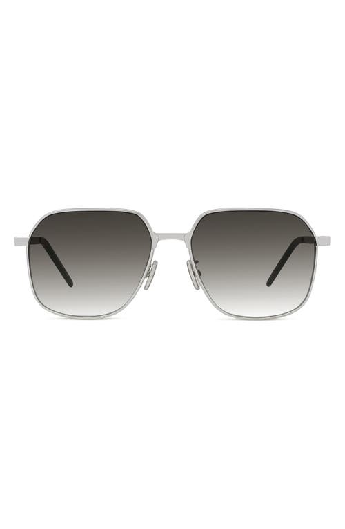 Shop Givenchy Gv One 56mm Square Sunglasses In Shiny Palladium/gradient