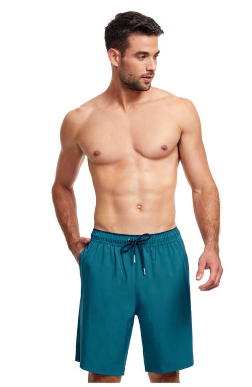 Gottex Men Beach Vibe 9" Swim Shorts In Petrol Navy