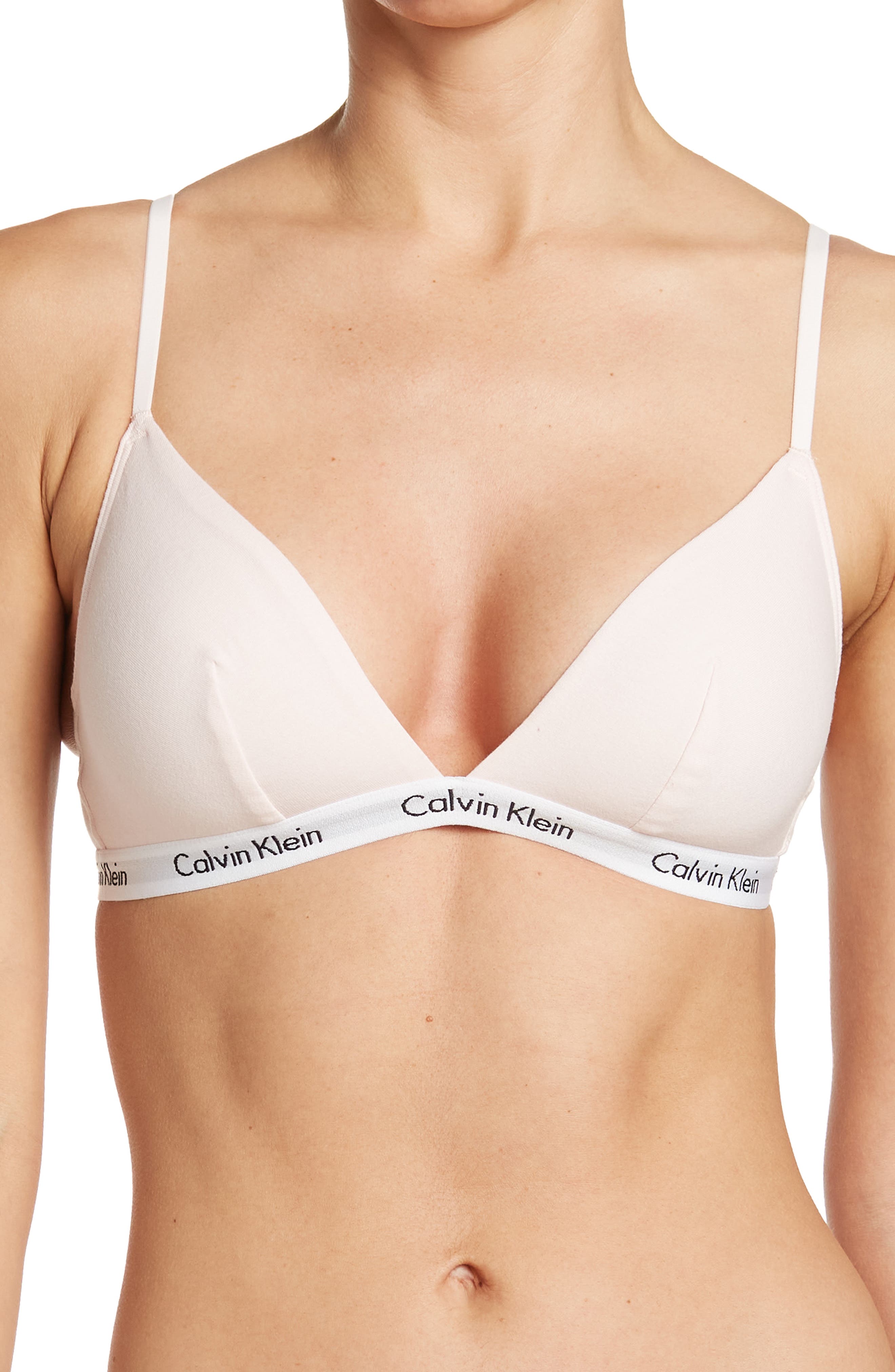 calvin klein white triangle bralette
