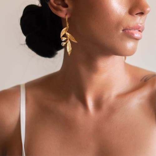 Dhwani Bhansal Haya Earrings In Gold Plated