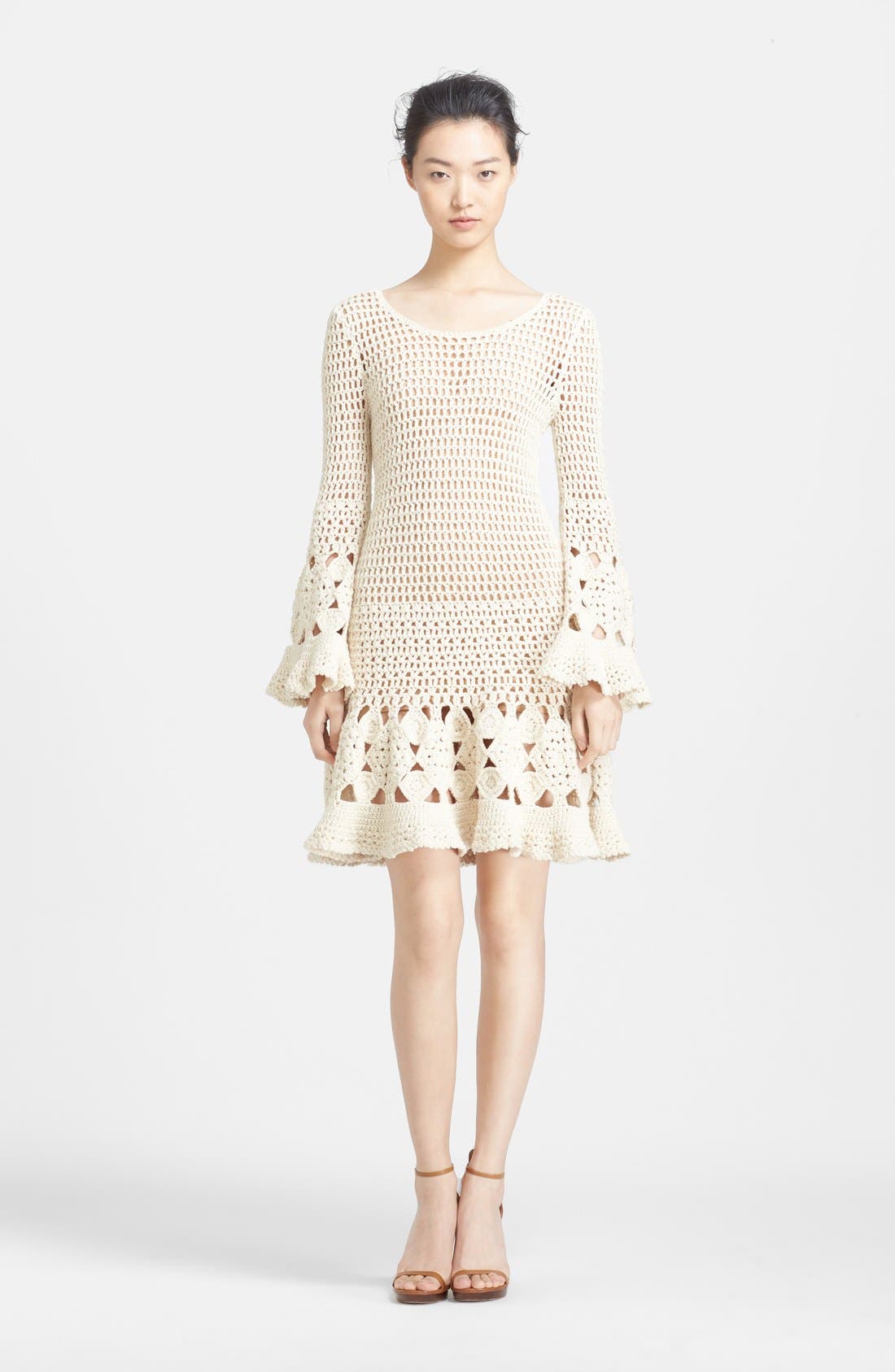 michael kors white crochet dress