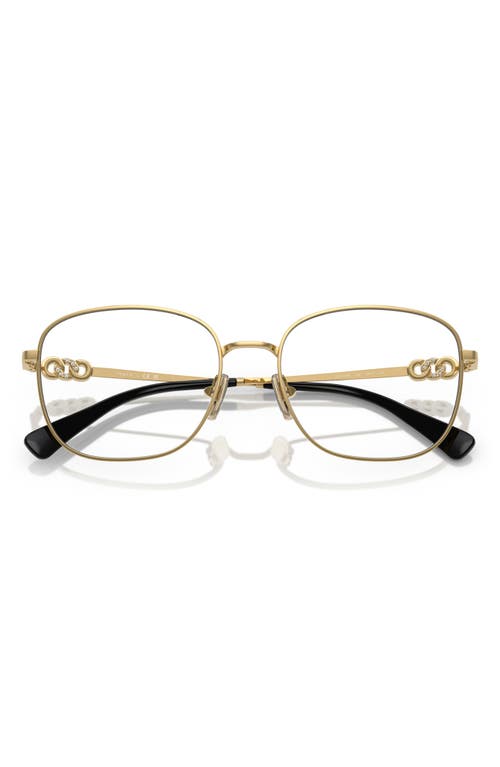 Vogue 52mm Square Optical Glasses In Gold/black