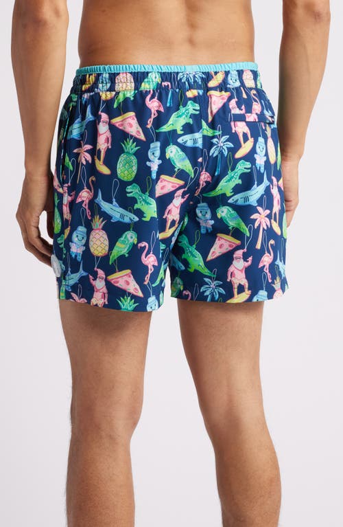 Shop Chubbies The Holidoozies 5.5-inch Swim Trunks In Navy