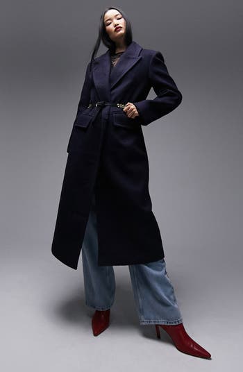 Topshop wool trench outlet coat