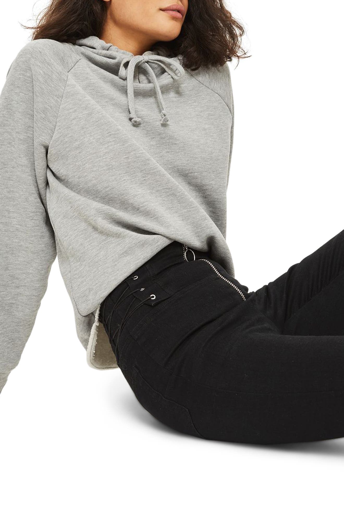 black exposed zip jamie jeans