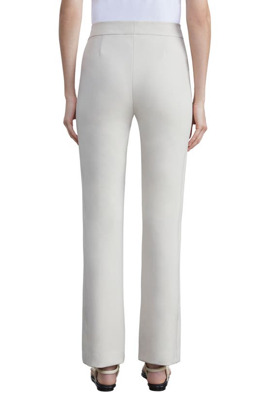 Shop Lafayette 148 Manhattan Acclaimed Stretch Slim Flare Pants In Sand