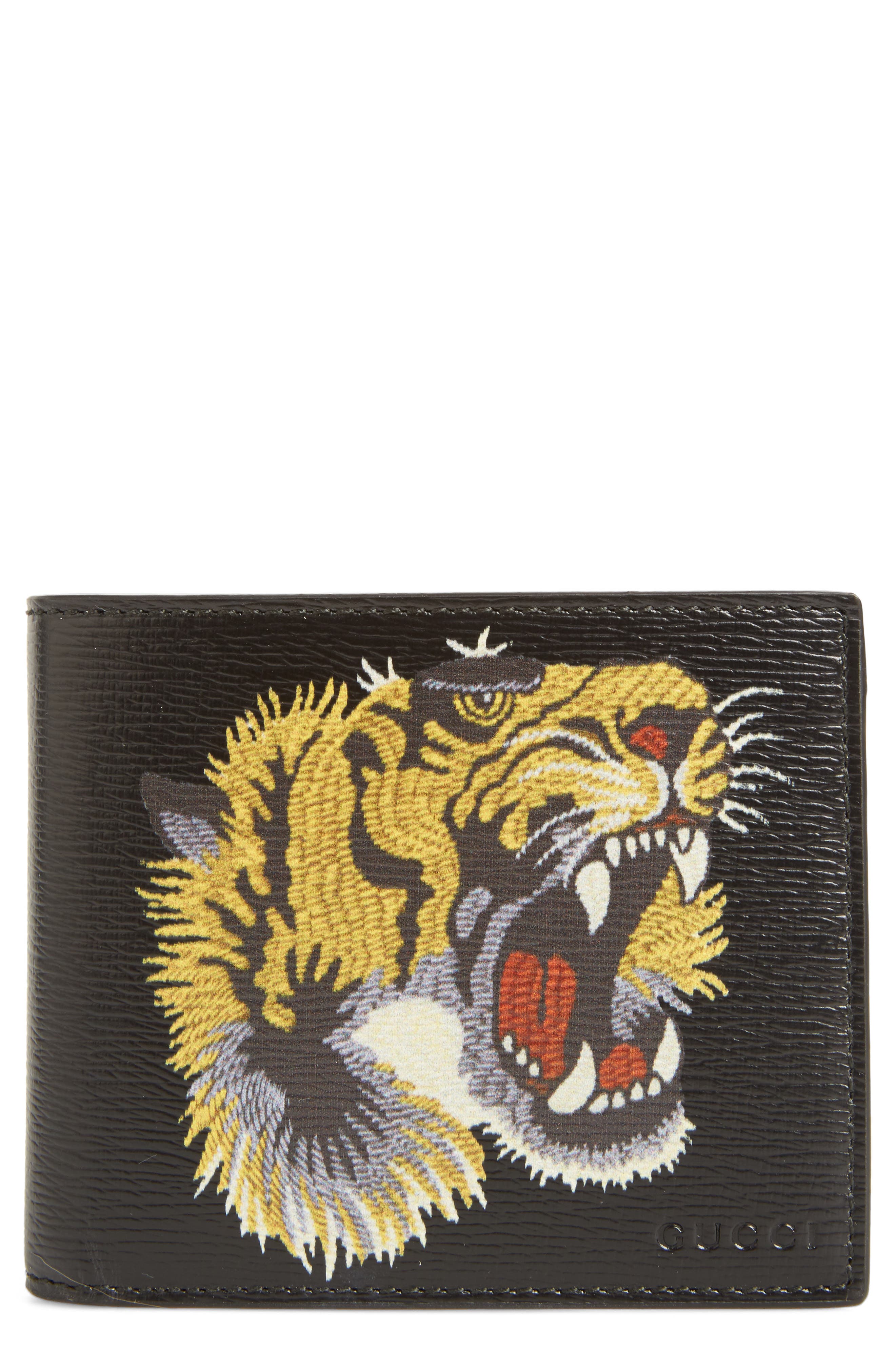 gucci tiger black wallet