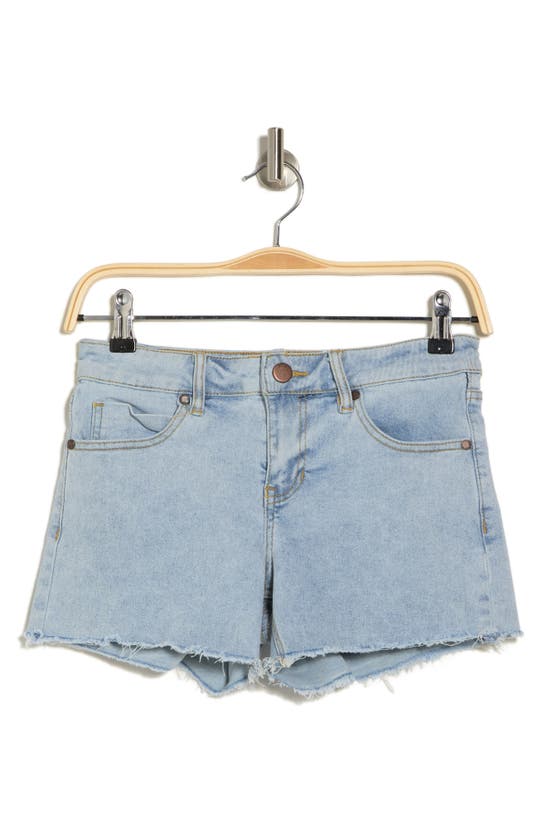 Shop Ptcl Mid Rise Cut Off Denim Shorts In Light Wash