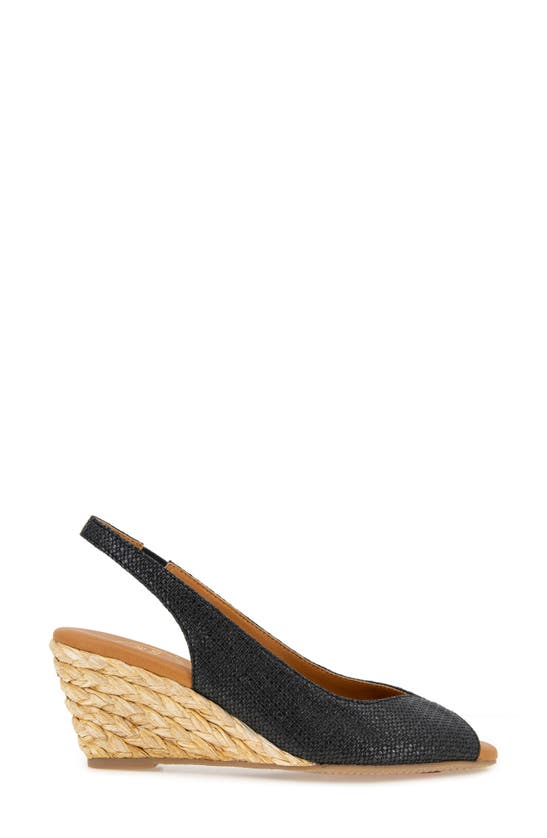 Shop Andre Assous Kimy Slingback Wedge Sandal In Black