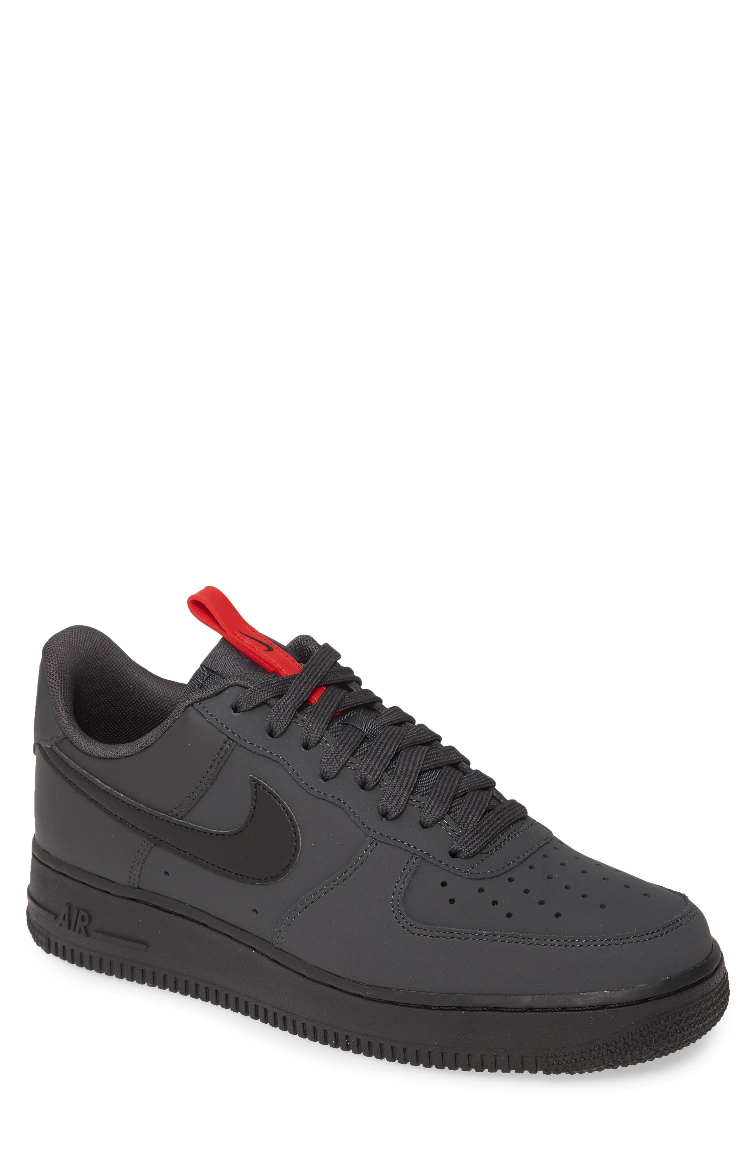 air force 1 anthracite black and red