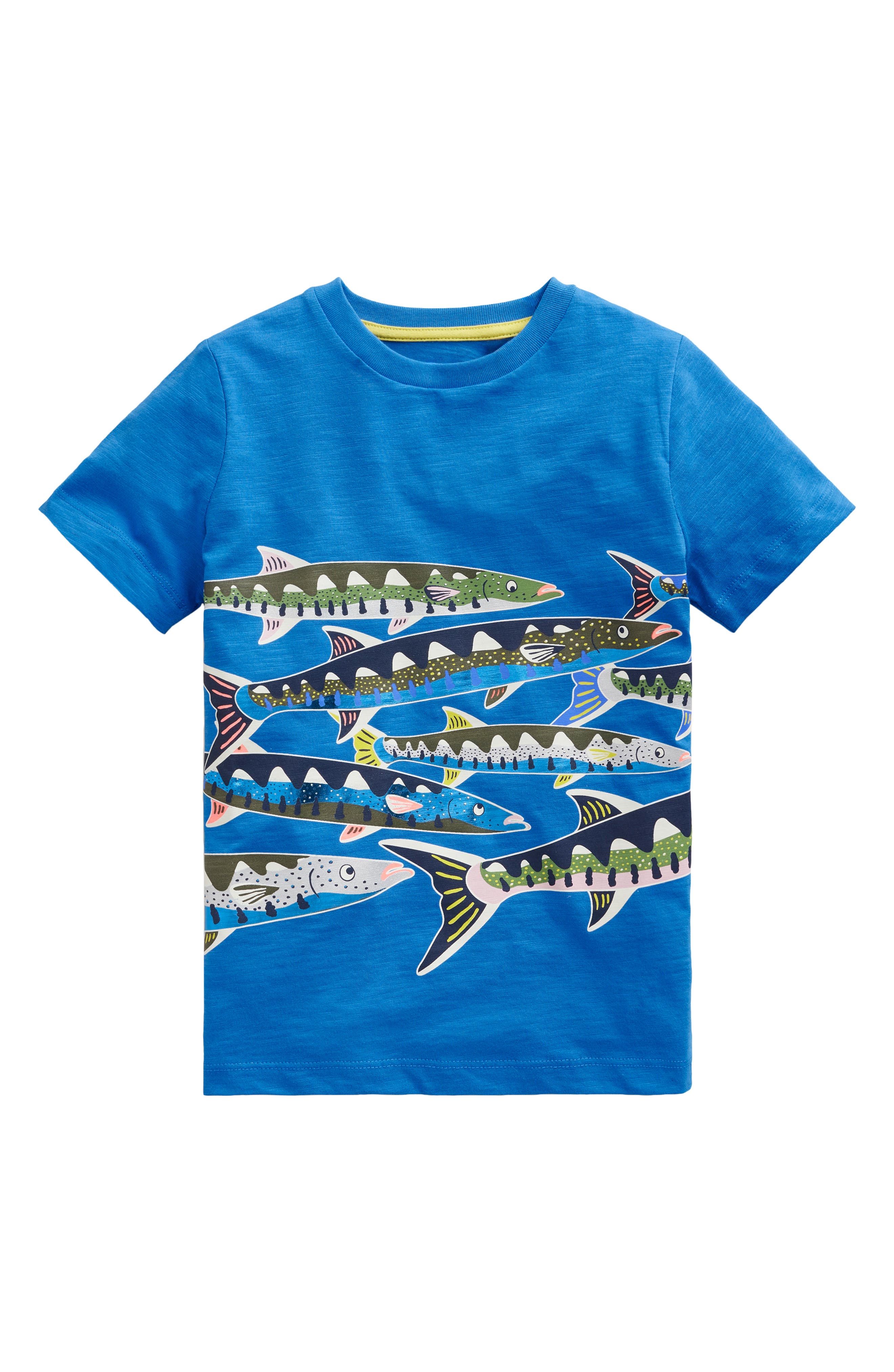 T-shirt Garçon Mini Boden Motif Requin (shark) Gris - Taille 2-3 Ans - Occasion Très Bon état