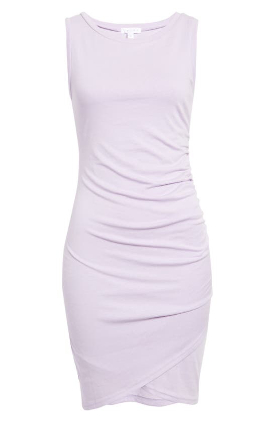 Melrose And Market Leith Ruched Body-con Sleeveless Dress In Purple Secret