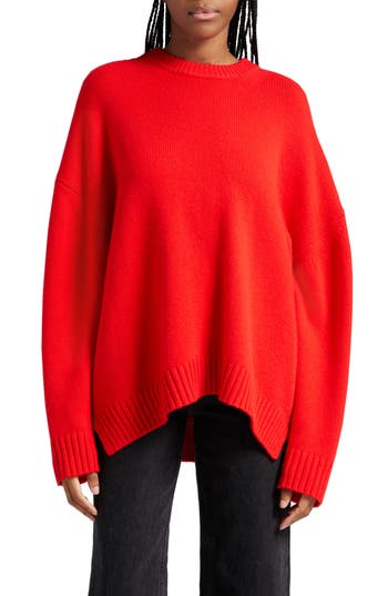 A.l.c . Ayden Oversize Wool & Cashmere Sweater In Red