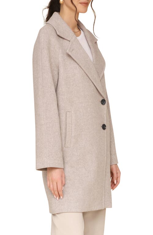 Shop Avec Les Filles Walker Notch Lapel Coat In Stone Grey