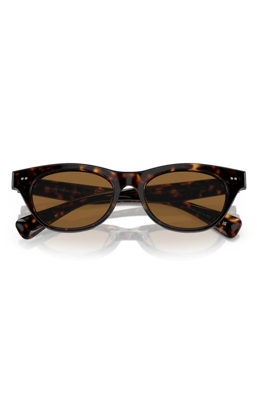 Oliver Peoples Avelin 52mm Butterfly Sunglasses in Shiny Black at Nordstrom