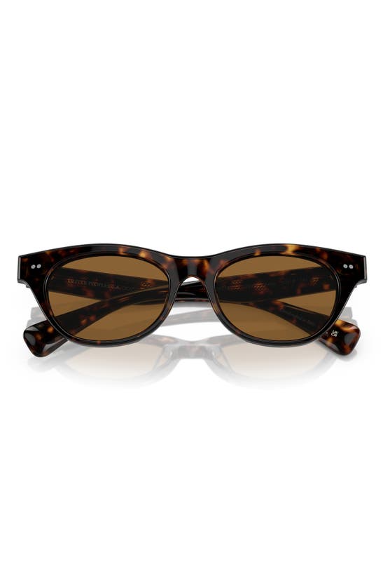 Oliver Peoples Avelin 52mm Butterfly Sunglasses In Shiny Black