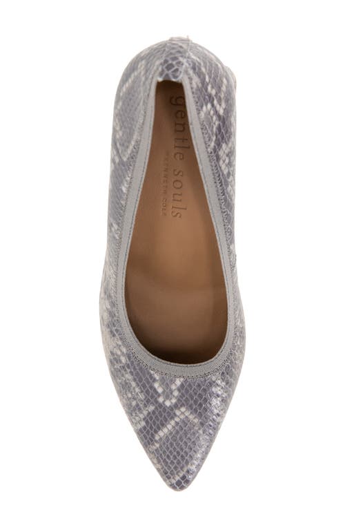 Shop Gentle Souls By Kenneth Cole Dionne Pointed Toe Pump In Taupe Snake Leather