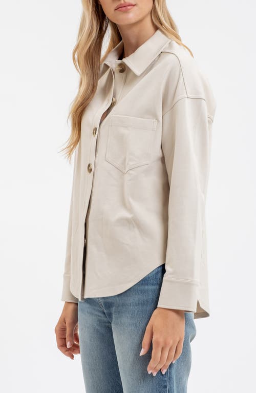 Blu Pepper Oversize Shacket In Cream
