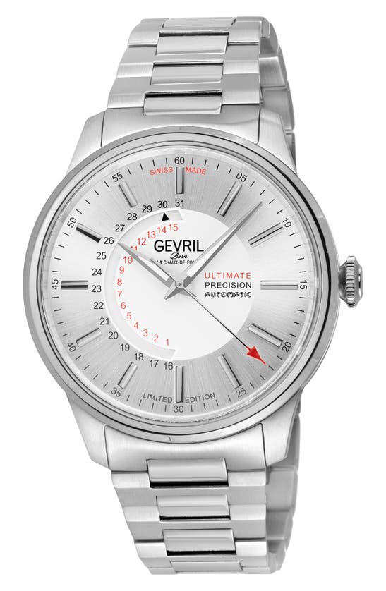 Gv2 Guggenheim Swiss Automatic Bracelet Watch, 44mm In Silver