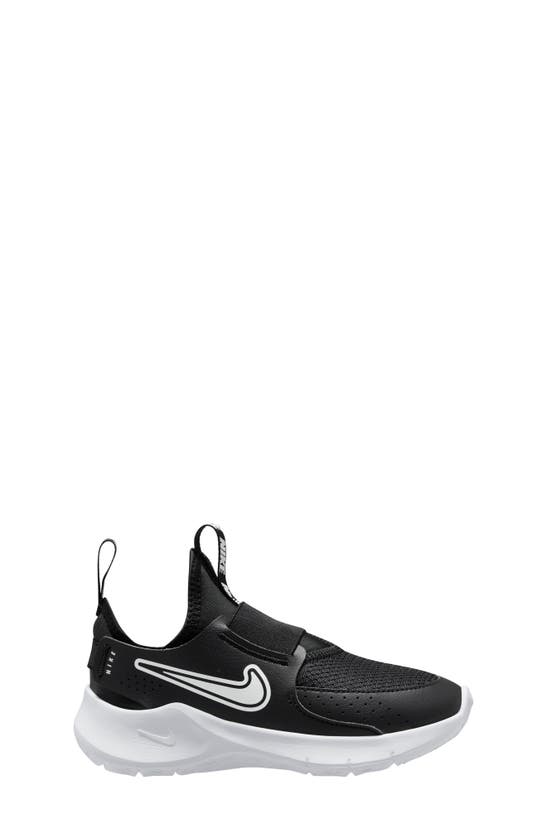 Nike Flex Runner 3 Slip-on Shoe In Black/ White