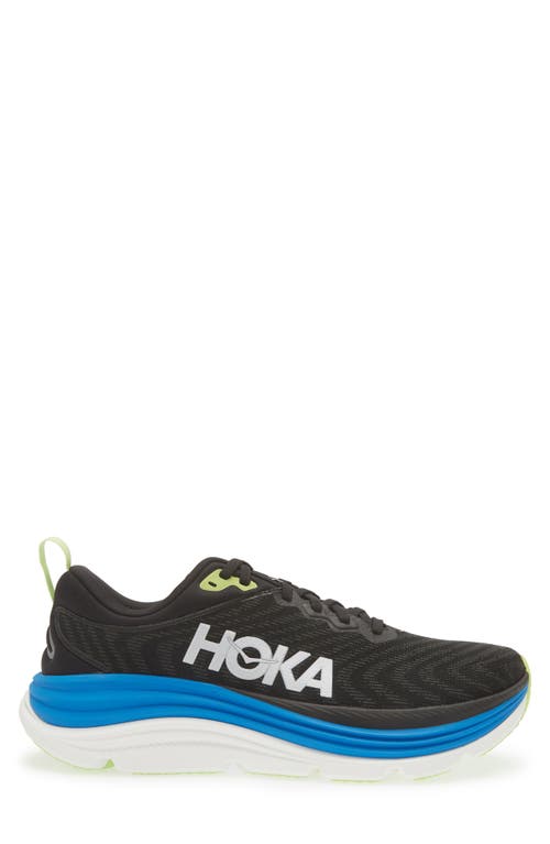 Shop Hoka Gaviota 5 Running Shoe In Black/electric Cobalt