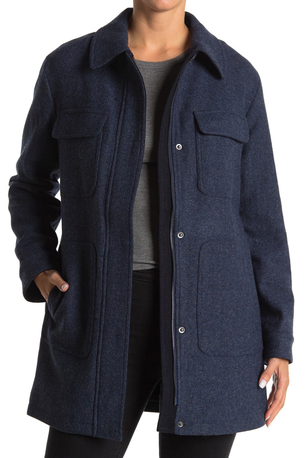 wool shirt coat