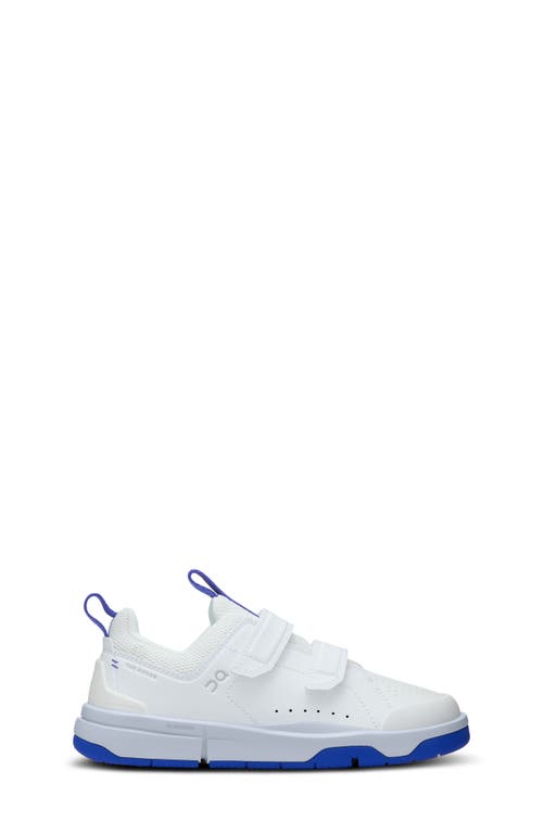 On Kids' The Roger Sneaker In White/indigo