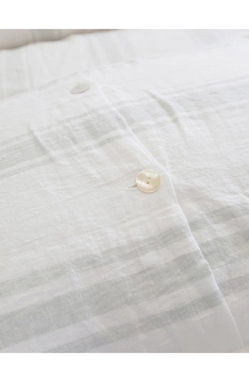 Pom Pom At Home Jackson Duvet Cover In White/ocean