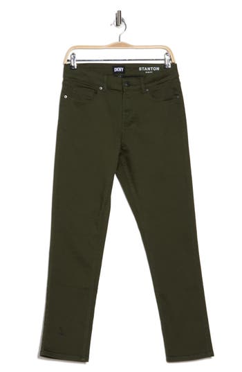 Shop Dkny Sportswear Dkny Ultimate Slim Fit Stretch Pants In Dusty Olive