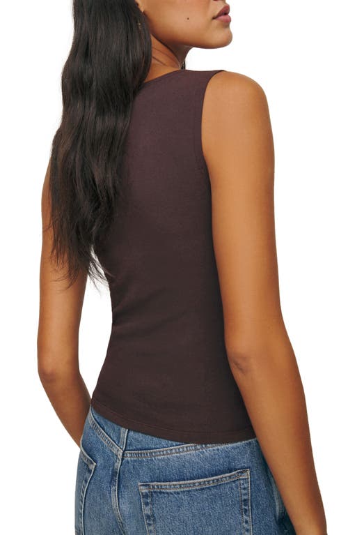 Reformation Dusk Stretch Knit Top In Mole