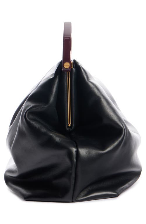 Shop Dries Van Noten Large Top Handle Leather Pouch In Black 900