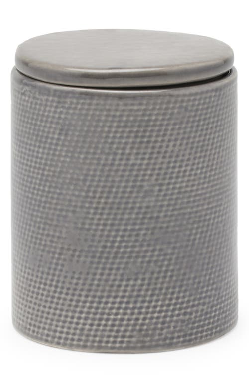 PIGEON AND POODLE Cordoba Round Ceramic Storage Canister in Gray Burlap at Nordstrom
