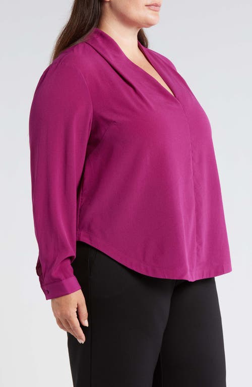 Universal Standard Better Than Crêpe De Chine V-neck Top In Akala Purple
